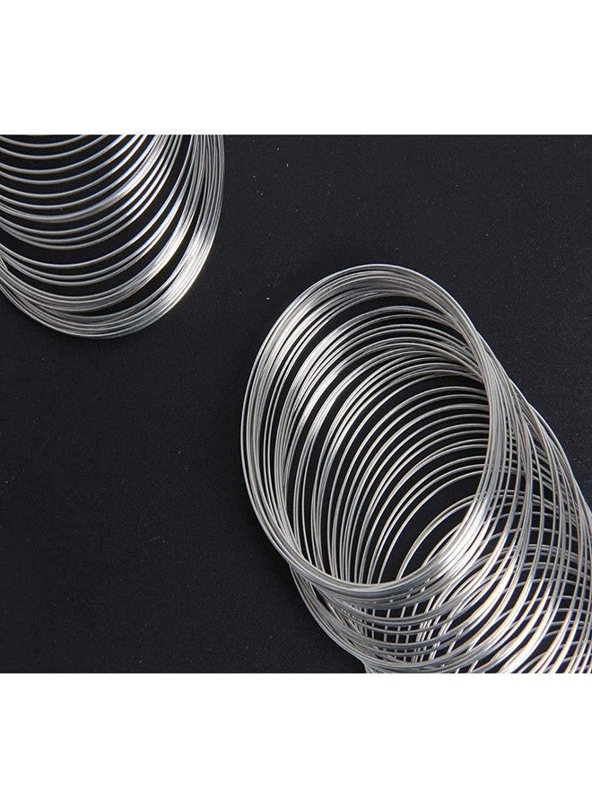 DIY Crafts Nickel Silver, Pack Of 60 Pcs, Jewelry Wire, Silvertone Memory Beading Wire Bracelet Rigid Steel for Wire Wrap (Pack of (Nickel Silver, Pack Of 60 Pcs) - Image 5
